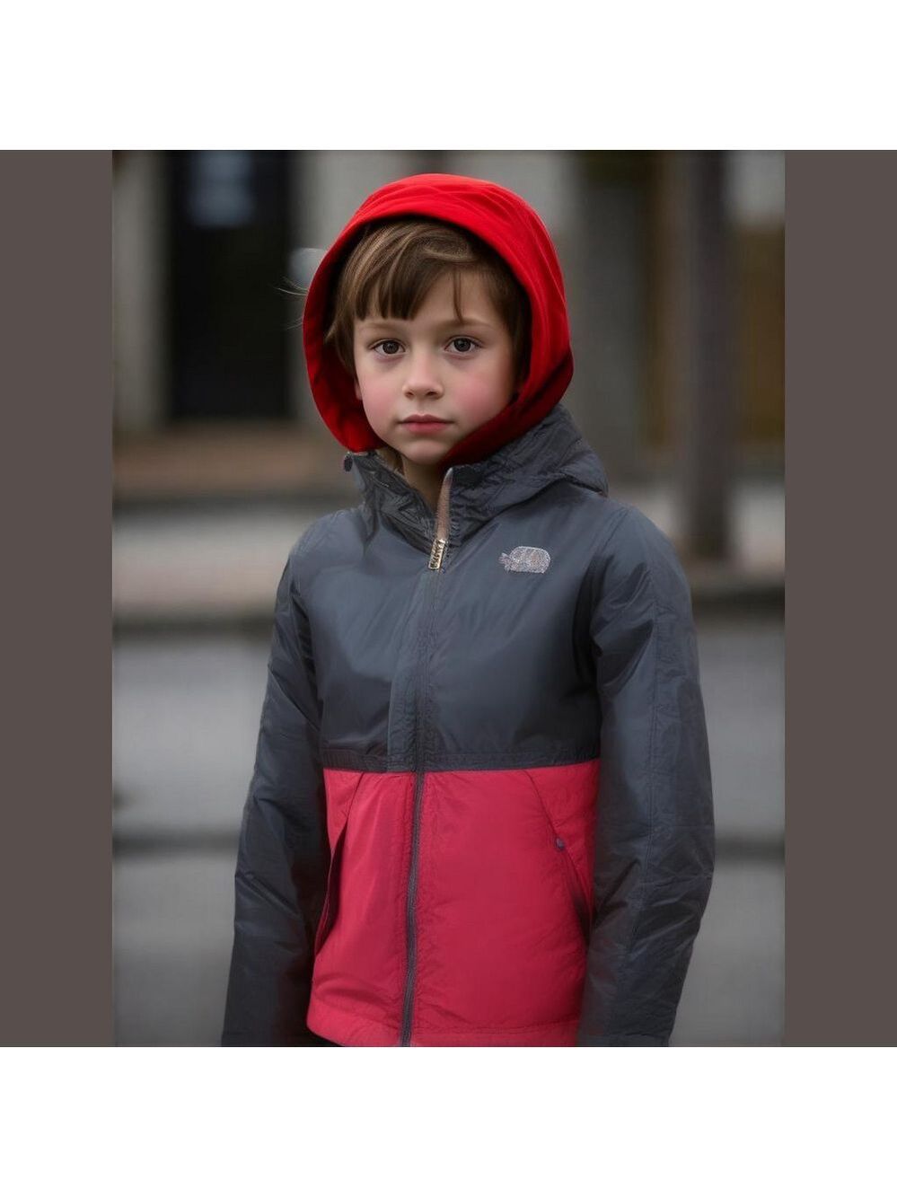 Boys' The North Face Jacket, M/M, Black & Red - Picture 1 of 4